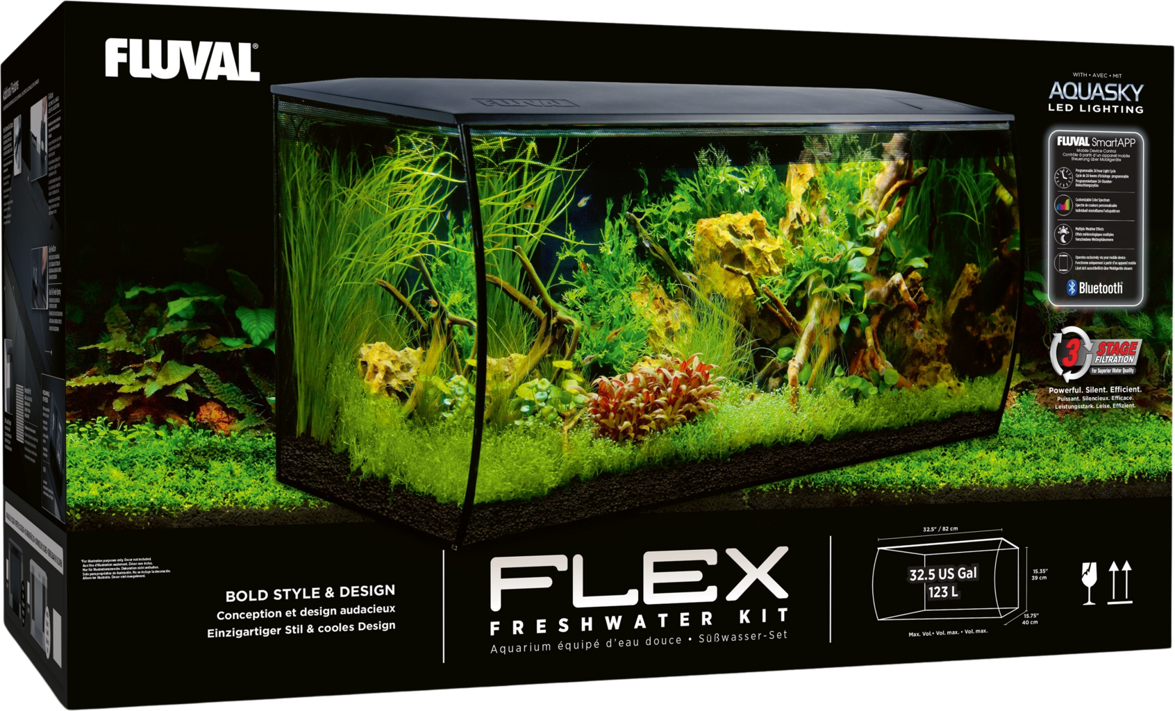 Fluval Aquarium FLEX 123 Litres - Noir