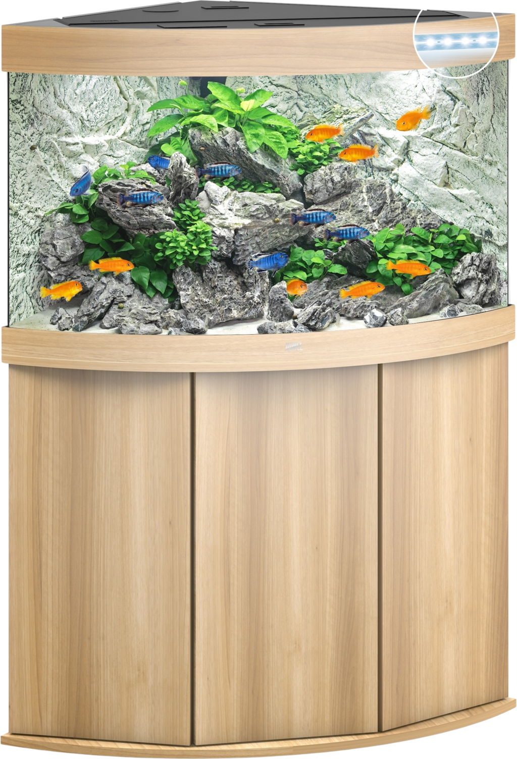 Juwel Trigon 190 LED Kombination - helles Holz