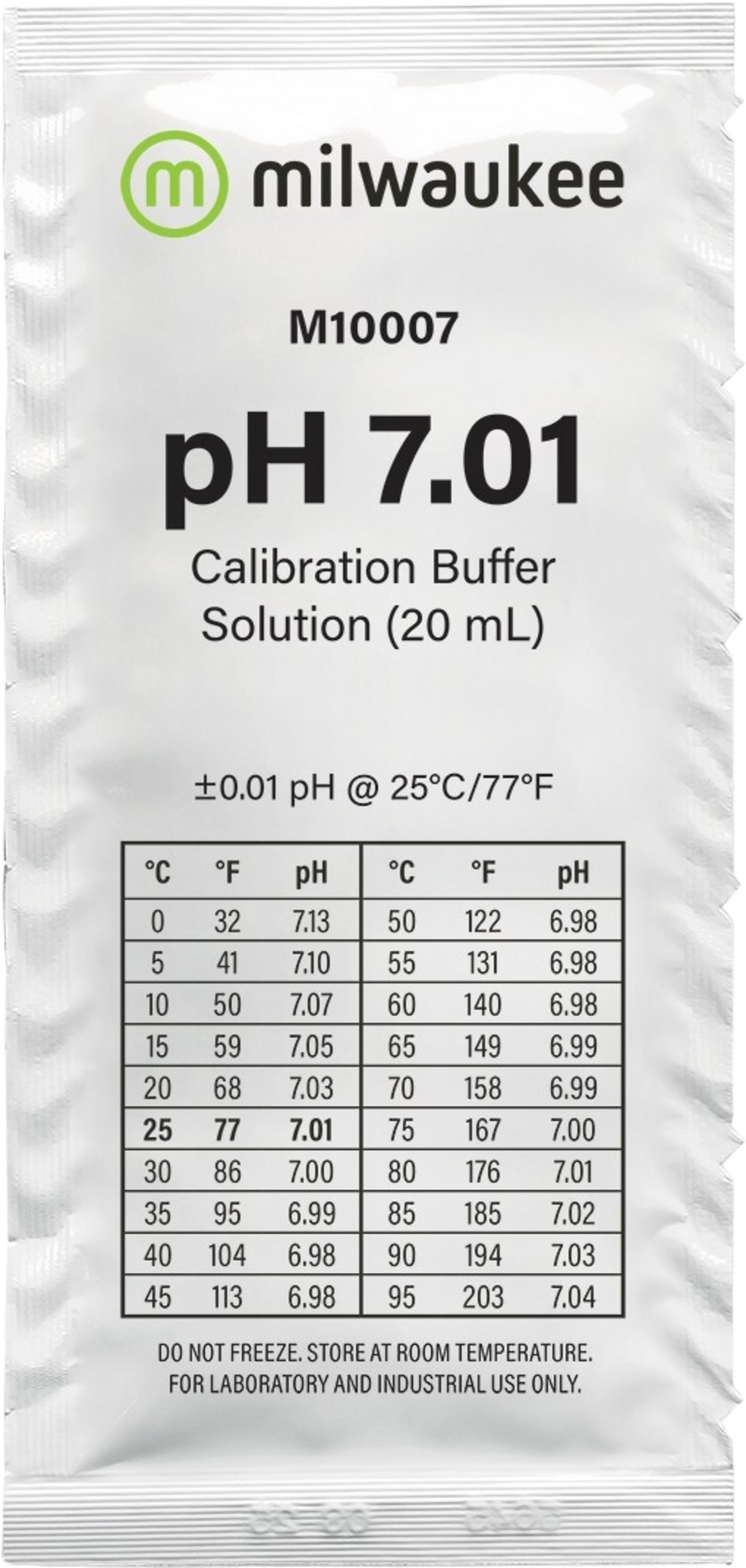 Milwaukee PH 7 Puffer Lösung 25x20ml Beutel - 1 Set