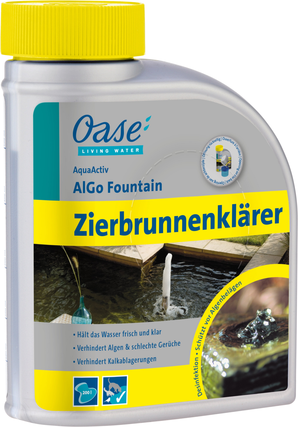 AquaActiv AlGo Fountain Zierbrunnenklärer 500 ml, 500 ml