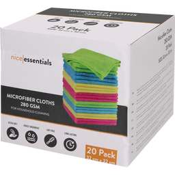 Set de Chiffons de Nettoyage en Microfibre 32 x 32 cm - 20 pièces