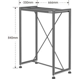 Chihiros Metallschrank 60x30 cm, Stahlgrau - 1 Stk