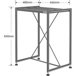 Chihiros Metalen Kast 60x45 cm - Staalgrijs - 1 stuk