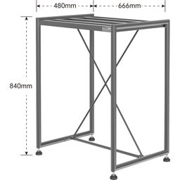 Chihiros Metall Schrank 60x45 cm, Stahlgrau - 1 Stk