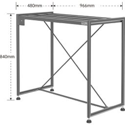 Chihiros Metall Schrank 90x45 cm, Stahlgrau - 1 Stk