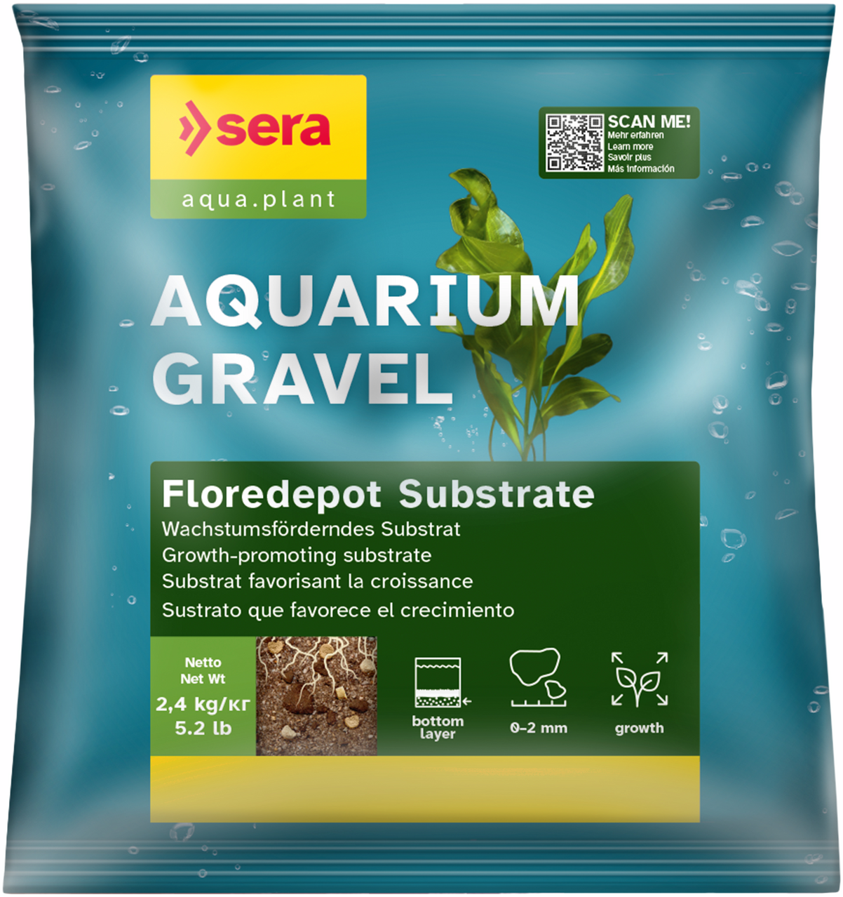 Sera Aquarium Gravel Floredepot Substrat - 2,40 kg