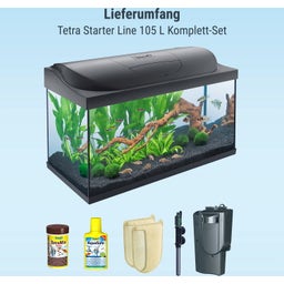 Tetra Starter Line 105 L Aquarium Schwarz, Komplett-Set