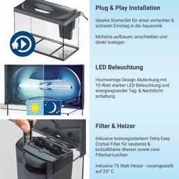 Tetra Starter Line 80 L Aquarium Komplett-Set - weiß