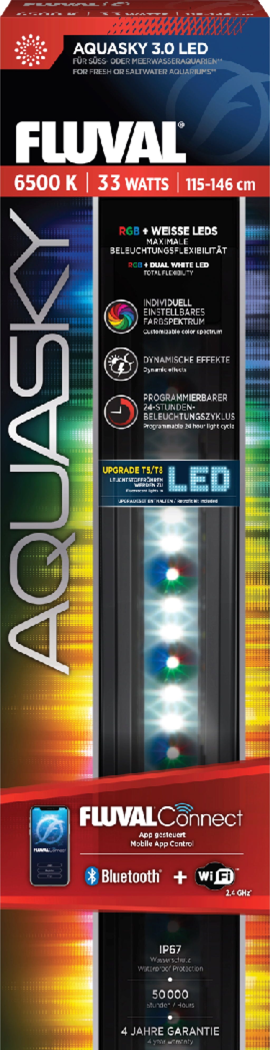 Fluval AquaSky LED 3.0 - 33W, 115-146 cm