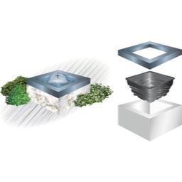 HEISSNER Bassin de Jardin Carré 56 x 56 x 30 cm - 70 l