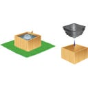 HEISSNER Square Pond Basin 56 x 56 x 30 cm - 70 l