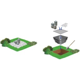 HEISSNER Bassin de Jardin Carré 56 x 56 x 30 cm - 70 l