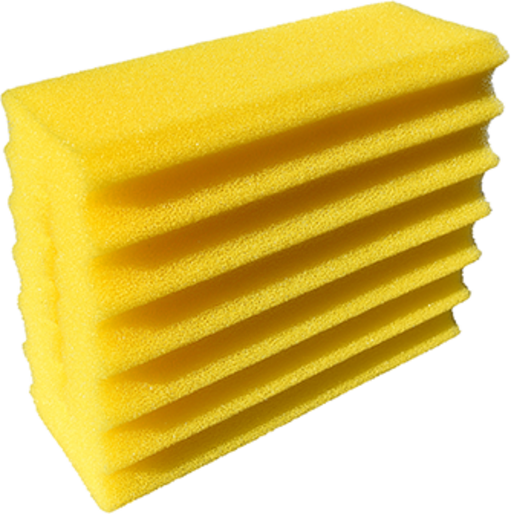 HEISSNER Ersatzfilterschwamm 23,0 x 8,5 x 20,0 cm - Gelb / Fein