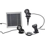 HEISSNER Solar Teich- und Gartenlicht, 3er-Set