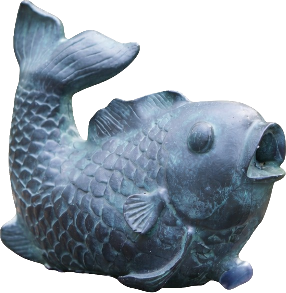 HEISSNER Teichfigur Fisch Dekor Bronze - 10 x 17x 14 cm