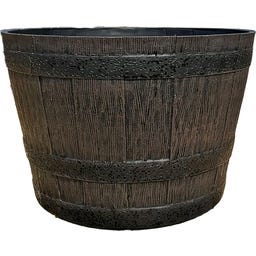 HEISSNER Solar Wassergarten Wooden Barrel - 40 x 40 x 27 cm