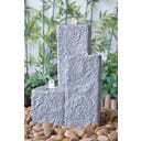 HEISSNER Gartenbrunnen Neptun LED - Grau - 12 x 12 x 15/25/40 cm