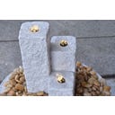 HEISSNER Gartenbrunnen Neptun LED - Grau - 12 x 12 x 15/25/40 cm