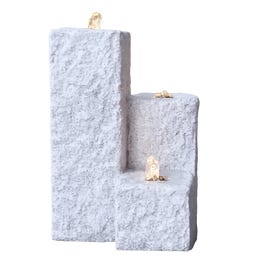 Градински фонтан Neptun LED - сив - 12 x 12 x 15/25/40 cm