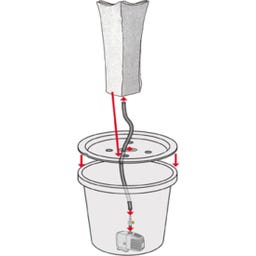 HEISSNER Vrtna fontana Neptun LED, siva - 12 x 12 x 15/25/40 cm