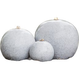 HEISSNER Gartenbrunnen Saphira LED - Grau - 59 x 43 x 15/23/28 cm