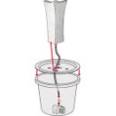 HEISSNER Fontaine de Jardin - Saphira LED - gris - 59 x 43 x 15/23/28 cm