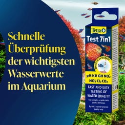 Test 7in1 - Wassertest zur Überprüfung der Wasserqualität im Süßwasseraquarium - 50 Stk