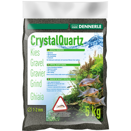 Dennerle Crystal Quartz Gravel - Diamond Black - 5 kg
