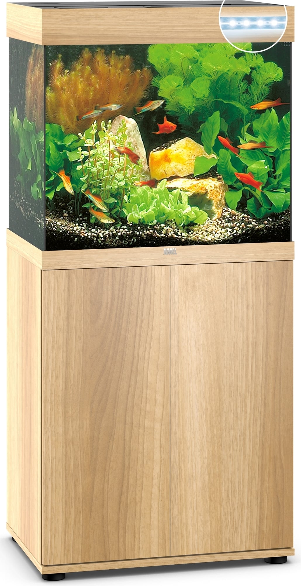 Combinazione Lido 120 LED, legno chiaro