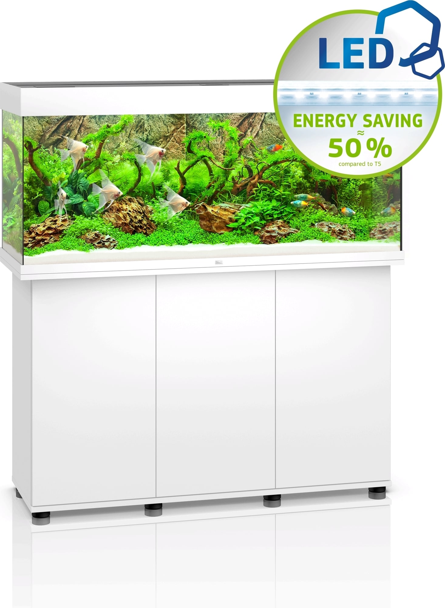 Juwel Aquarium LED Rio 240 avec Meuble - blanc