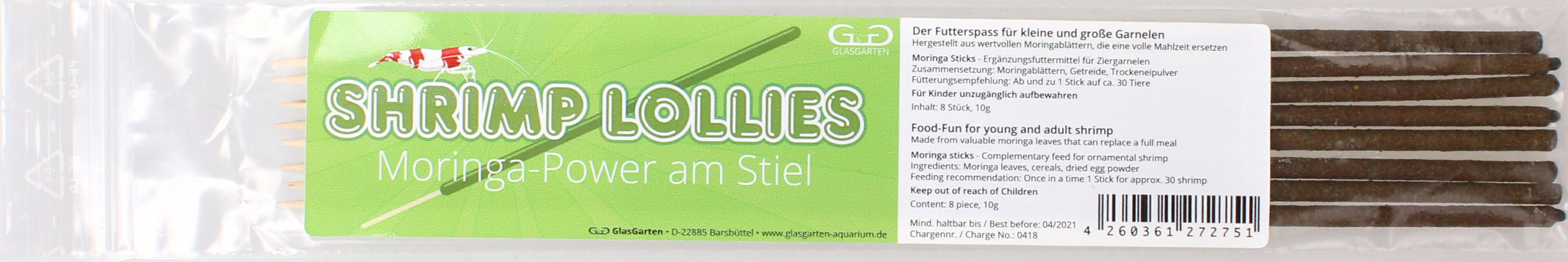Garnelenhaus GlasGarten Shrimp Lollies - Moringa