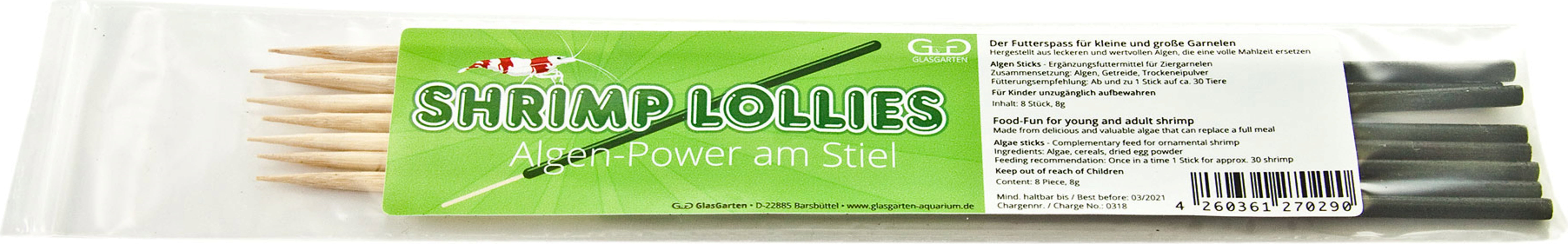Garnelenhaus GlasGarten Shrimp Lollies - Algen