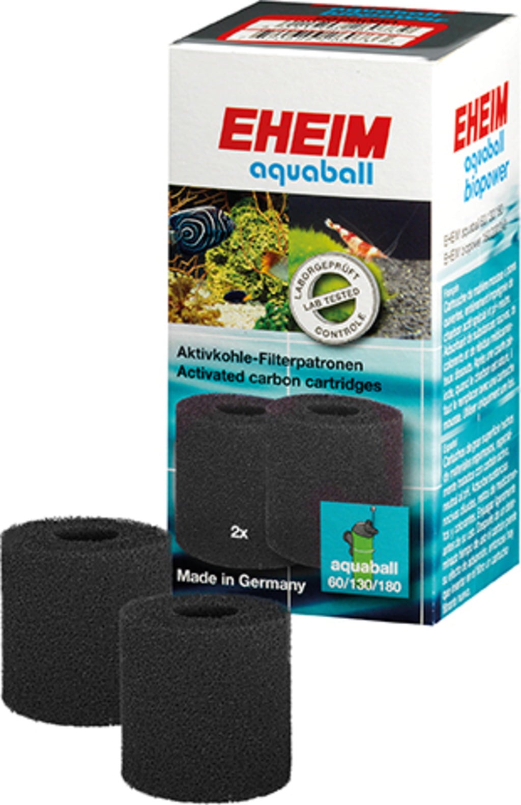 Cartouche de Charbon Actif pour Aquaball et Biopower - 6,2 x 12,3 cm