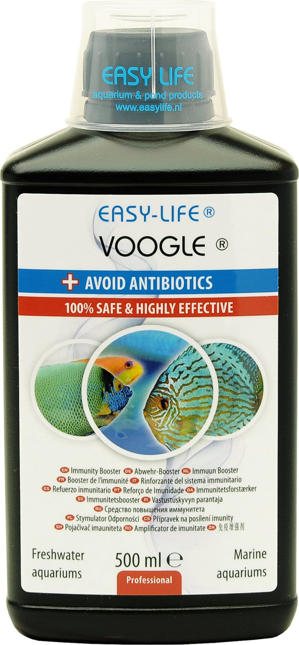 EASY-LIFE® Pflegemittel »Voogle«, geeignet für Süß- und Meerwasseraquarien, 10 ml auf 40 L, HDPE - schwarz