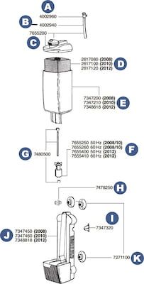 Pièces de rechange pou filtre interne Eheim pickup 200