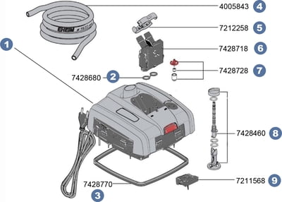 Spare parts for external filter professionel 4+ 250