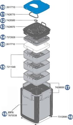 Spare parts for the external filter professionel 4+ 350T