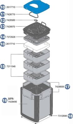 Alkatrészek - Professionel 4+ 600 külső szűrő