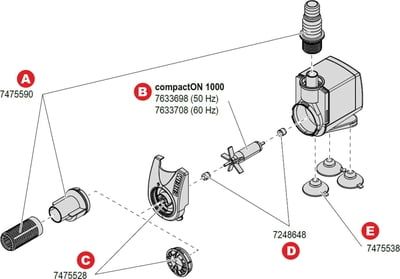 Rezervni deli za Eheim compactON 1000