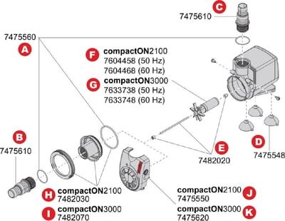 Náhradné diely pre Eheim compactON 2100